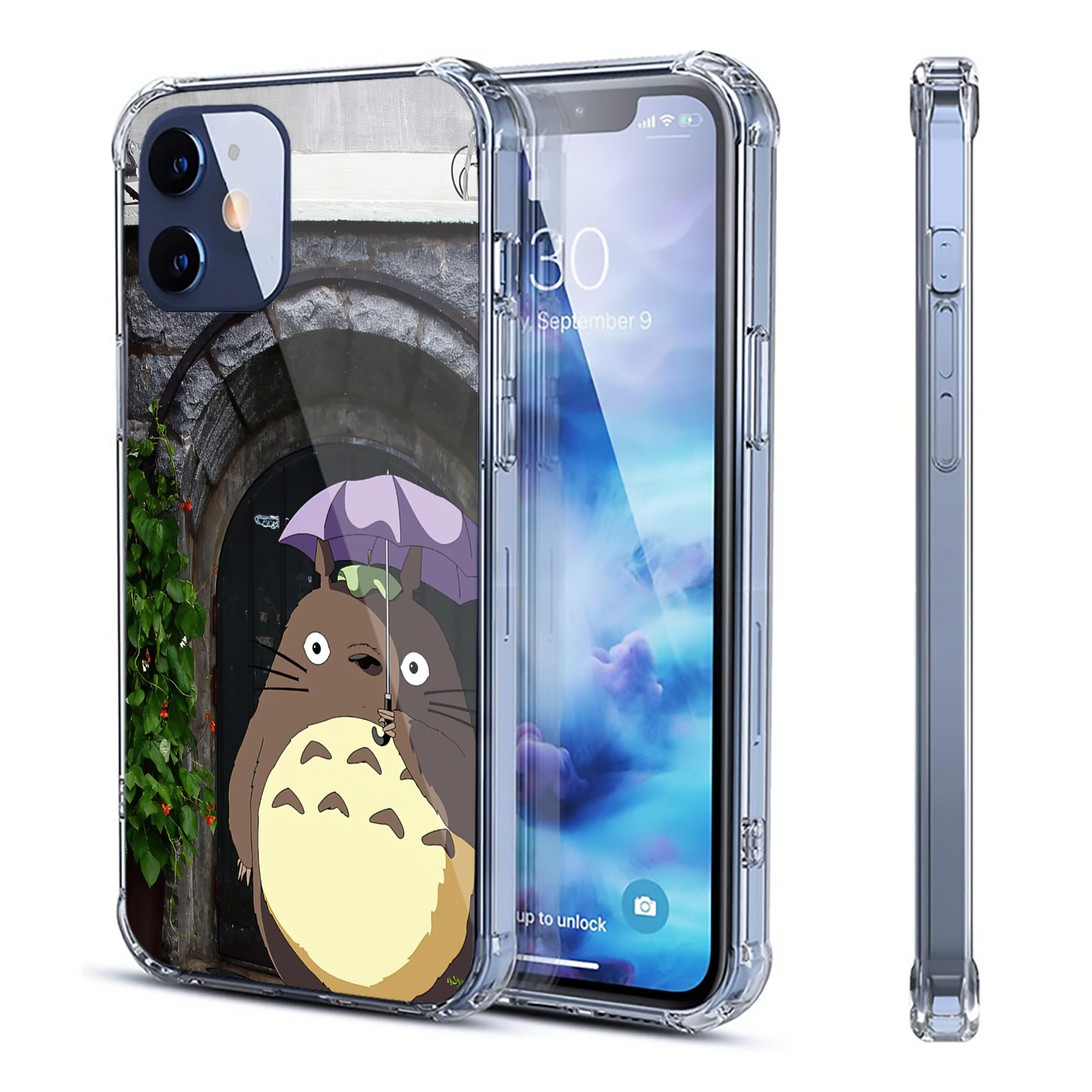 （画像用） となりのトトロ 草壁メイ 草壁サツキ My Neighbor Totoro Satsuki Kusakabe Mei Kusakabe 【iPhone 12シリーズ対応】透明スマホケース（クリアソフトケース）